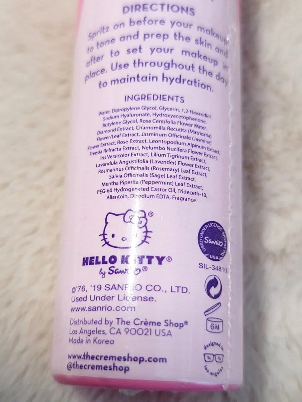 The Crème Shop x Hello Kitty Celebrate Setting & Priming Spray 3.52oz SEALED- #E
